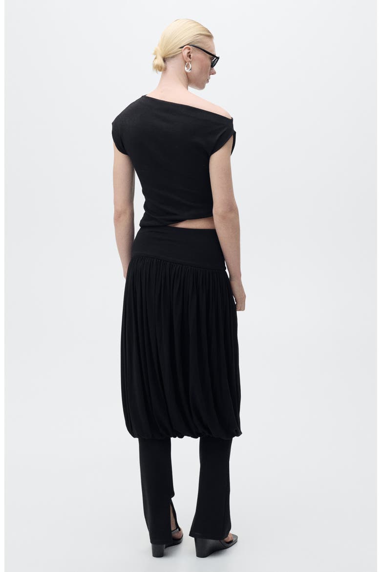 Asymmetric Neck Top, Alternate, color, BLACK