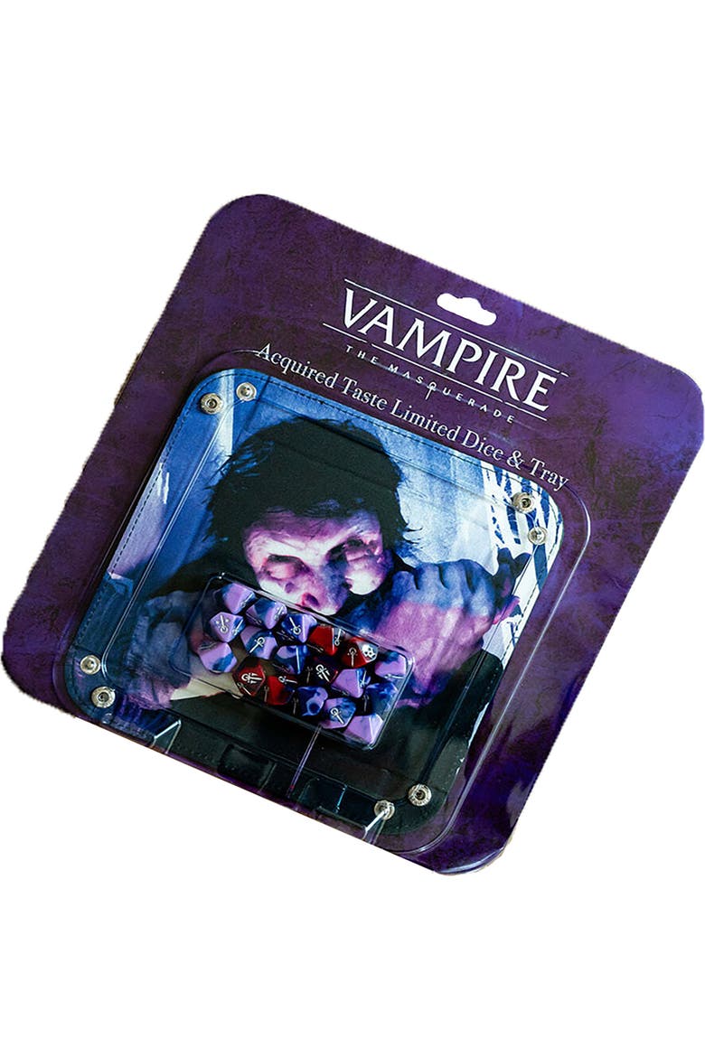 The Masquerade 5th Edition Acquired Taste Dice & Tray Pack, 18 Dice, Main, color, Multicolored