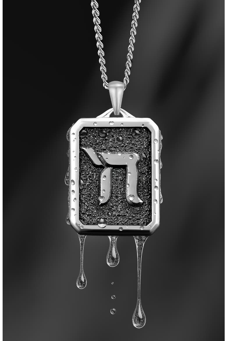 Men's Chai Pendant Necklace, Alternate, color, SILVER