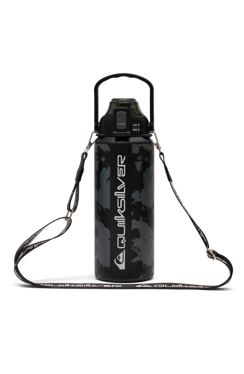 Quiksilver Ventura Double Walled Insulated 30oz Stainless Steel Tumbler with Cross Body Strap, Main, color, Tie-Dye