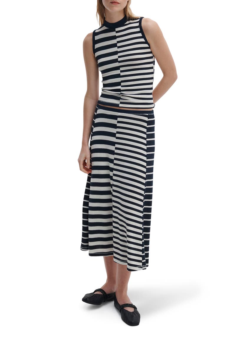 Mixed Stripe Knit Tank, Alternate, color, SALMT