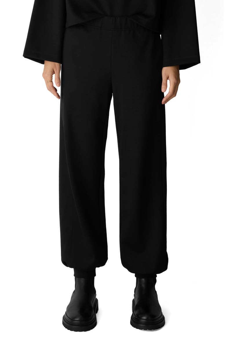 Ponte Ankle Jogger Pants, Main, color, BLACK