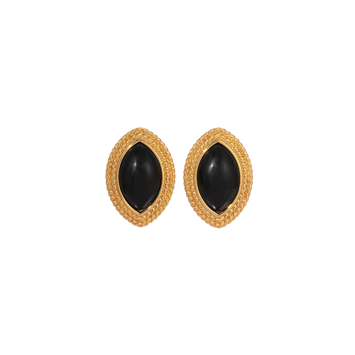 Heaven Mayhem Noir Earrings In Gold
