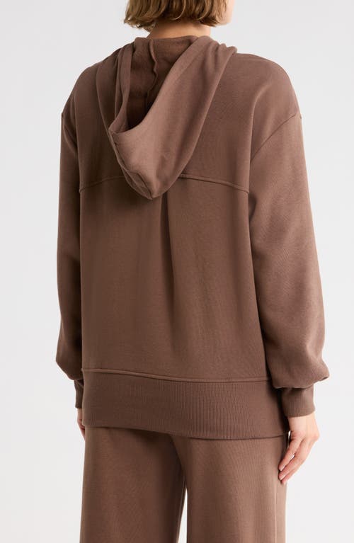 Z By Zella Feather Fleece Oversize Hoodie In Brown