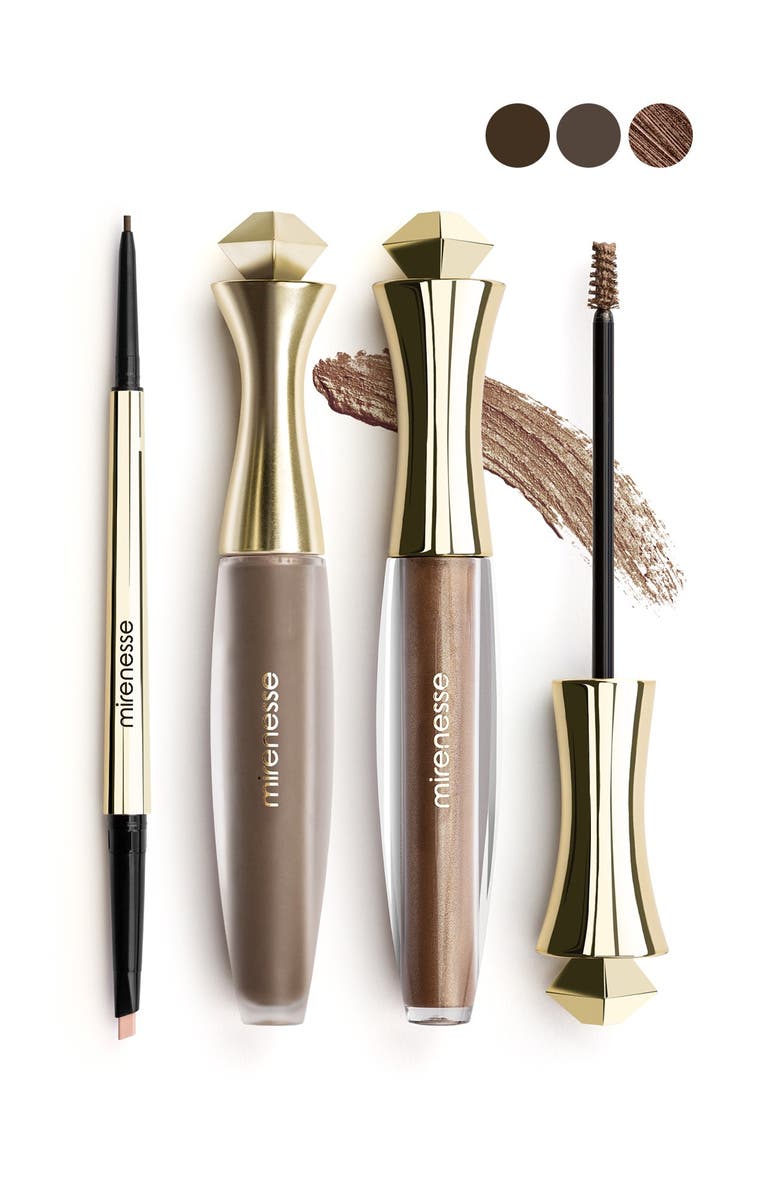 MIRENESSE All-Day 3-Piece Master Perfect Brows Set - Dark Brown, Main, color, 