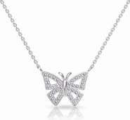 Donatello Gian Butterfly Crystal Pendant Necklace