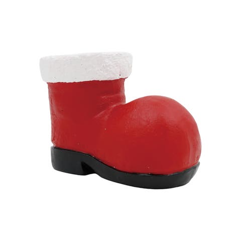 Resin Santa Boot Container Decorative Object for Christmas