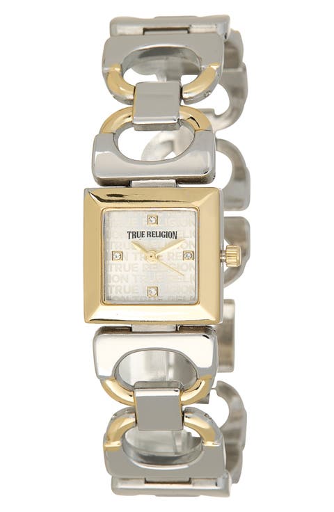 Two-Tone Bracelet Watch, 22mm