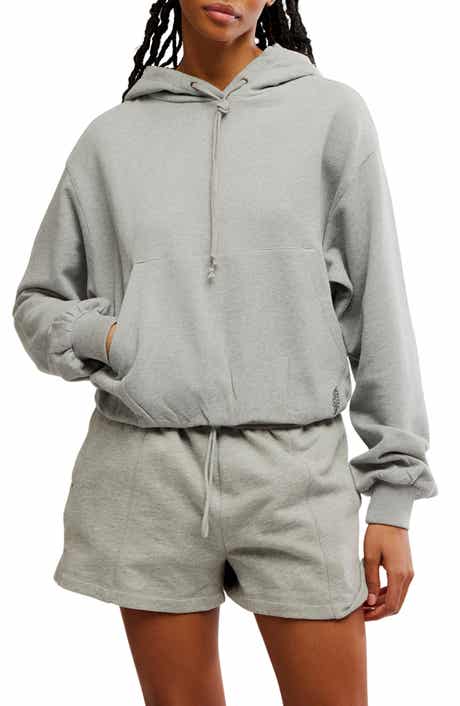 Free People Day Off Crop Cotton Blend Hoodie