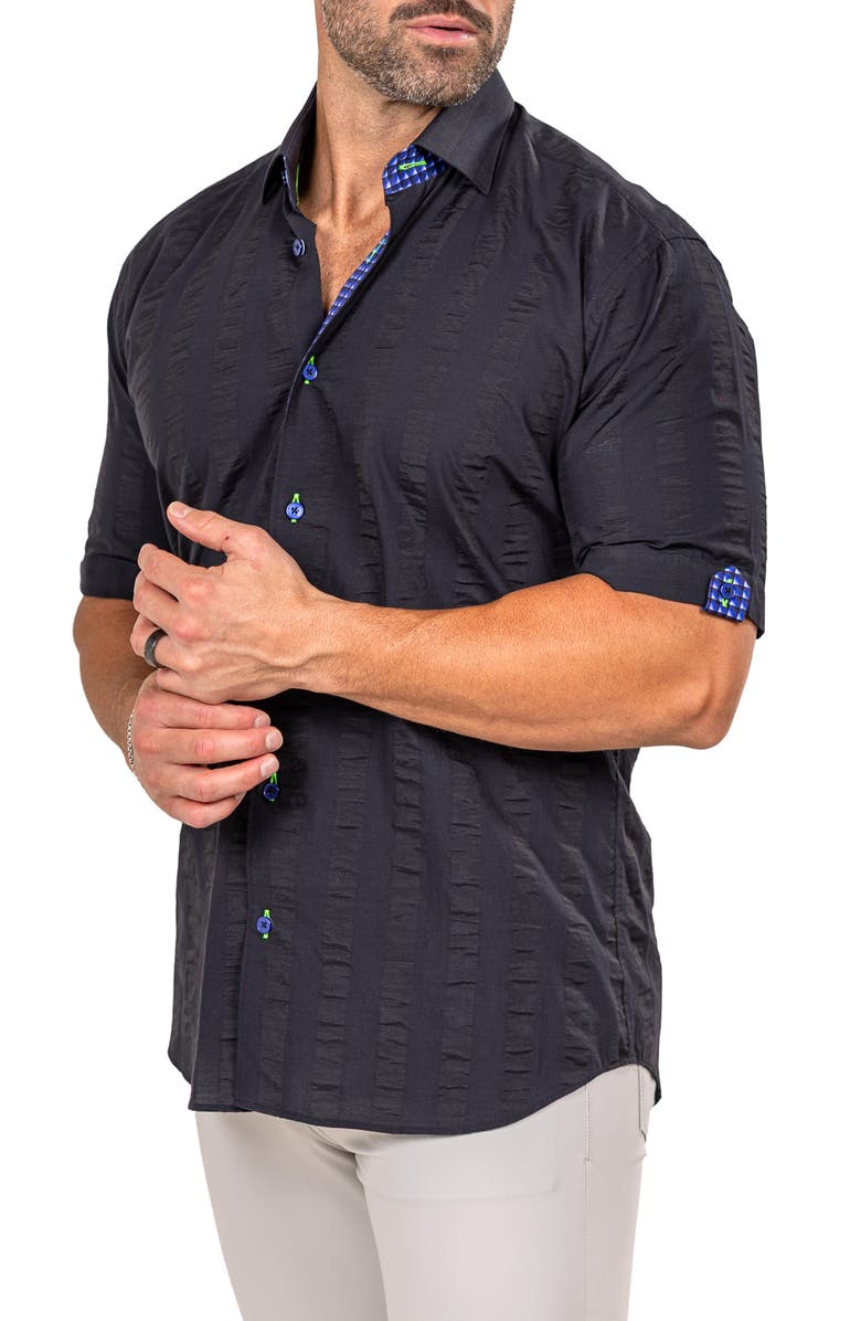 Maceoo Galileo Marthy Short Sleeve Button-Up Shirt, Alternate, color, 