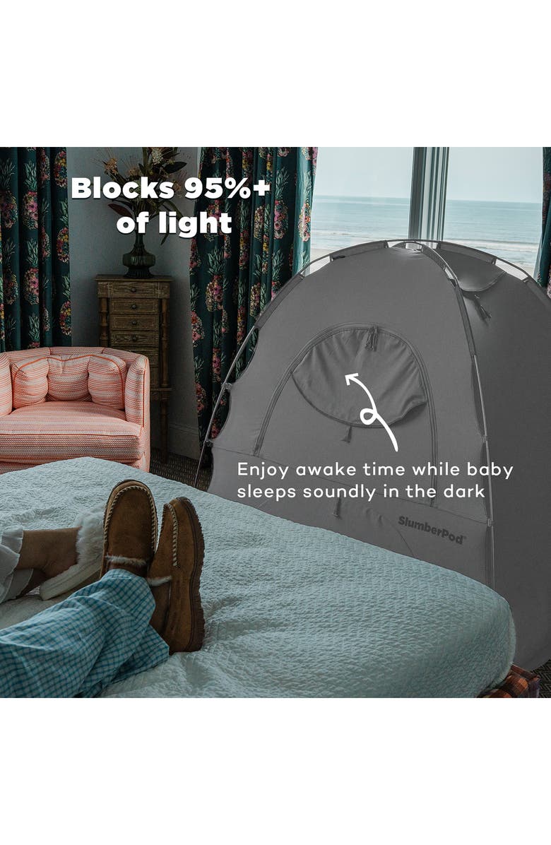 SlumberPod Blackout Sleep Tent & Portable Fan Set, Alternate, color, Gray