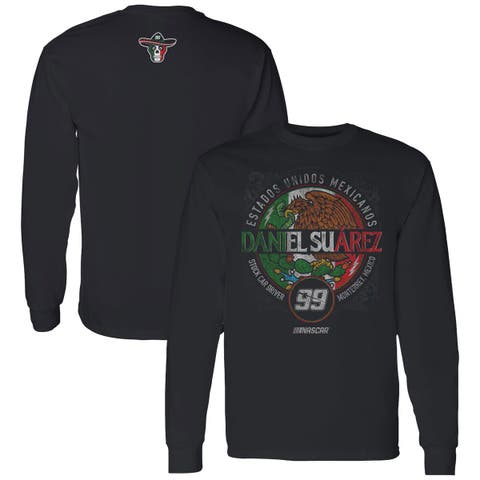 Men's Trackhouse Racing Team Collection  Black Daniel Suarez  Pancho Long Sleeve T-Shirt