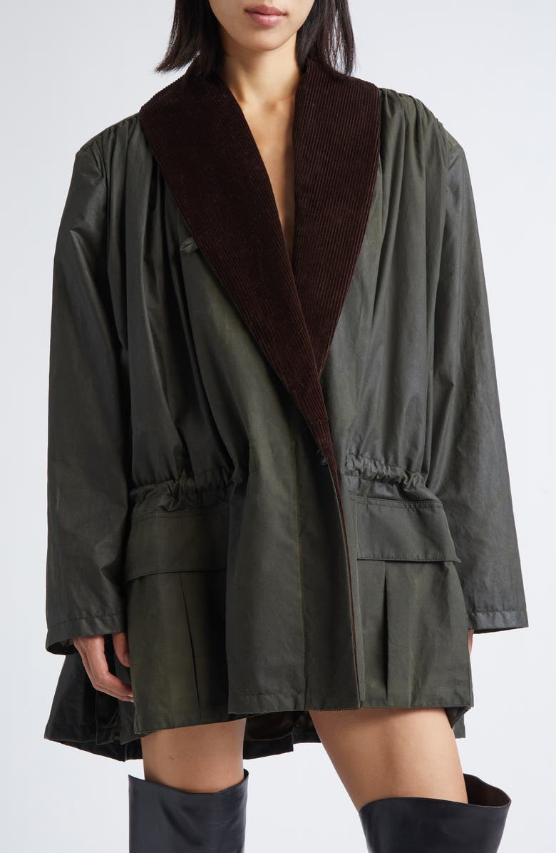 JULIE KEGELS Mies Shawl Collar Cotton Coat, Alternate, color, 