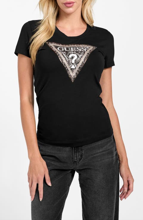 Python Triangle Embellished Graphic T-Shirt
