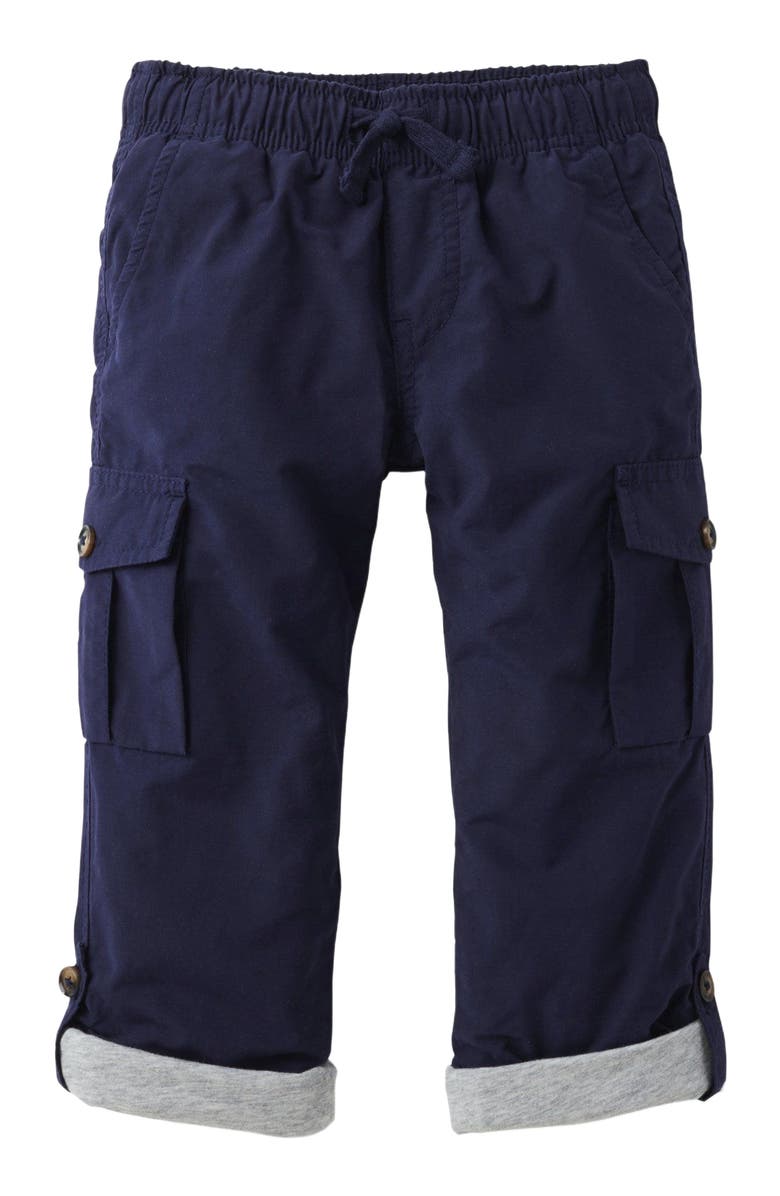 Hope & Henry Baby Boys' Lined Pull-On Cargo Pants, Infant, Alternate, color, Navy