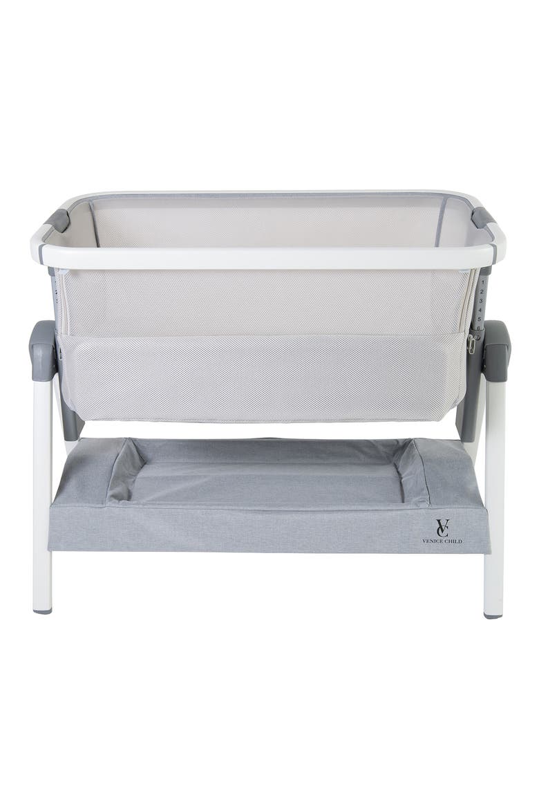 California Dreaming Portable Bedside Bassinet, Alternate, color, GRAY