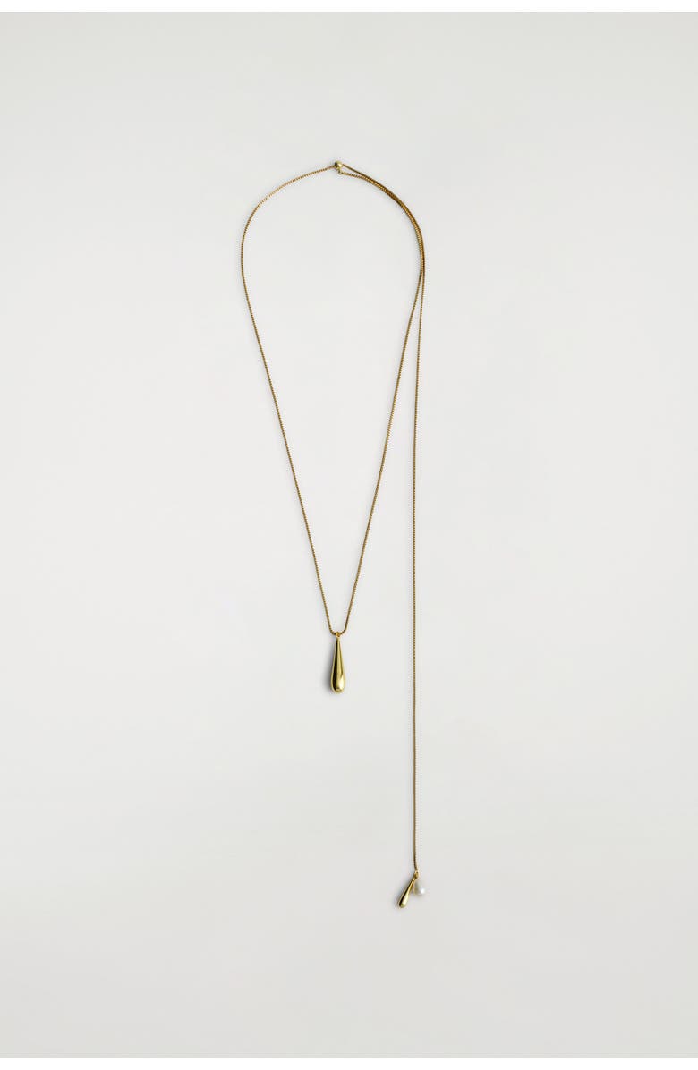 COS Teardrop Necklace, Alternate, color, Gold