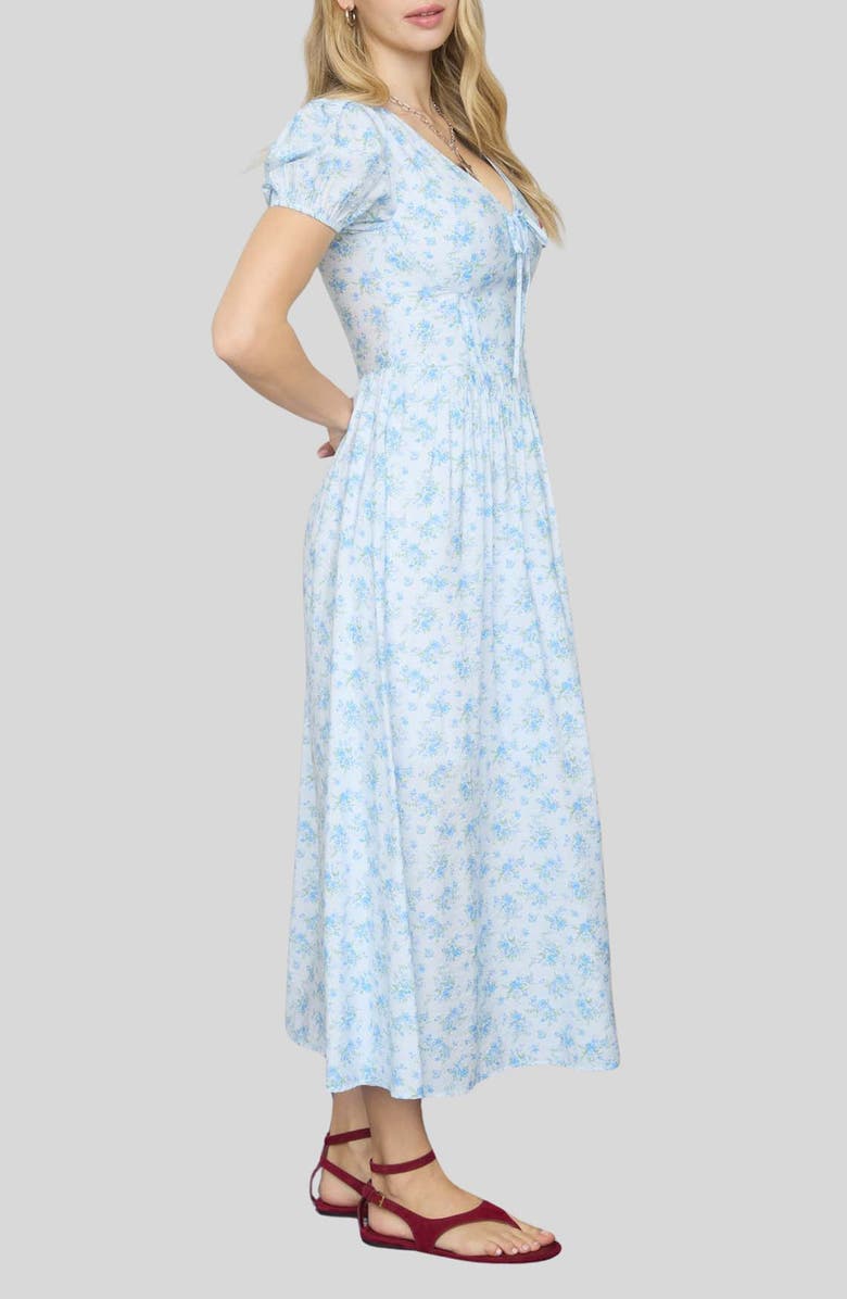 Blu Pepper Floral Print Midi Dress, Alternate, color, Blue Multi