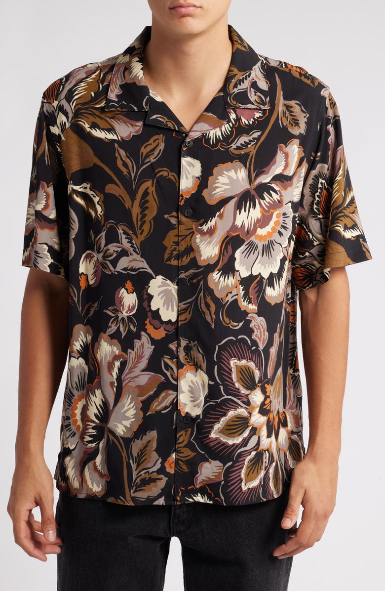 Wax London Didcot Floral Camp Shirt, Main, color, 