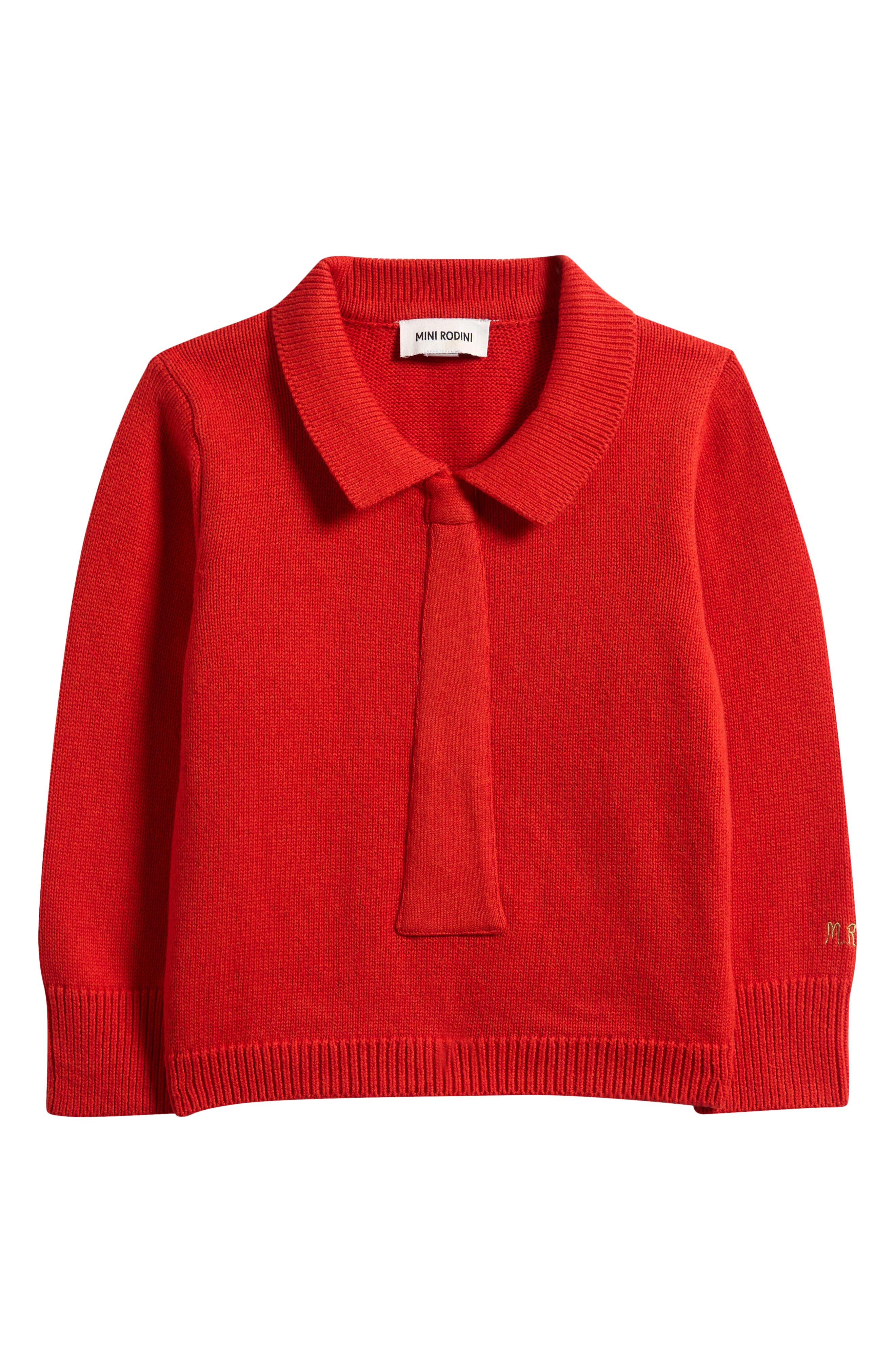 Mini Rodini Kids' Tie Sweater