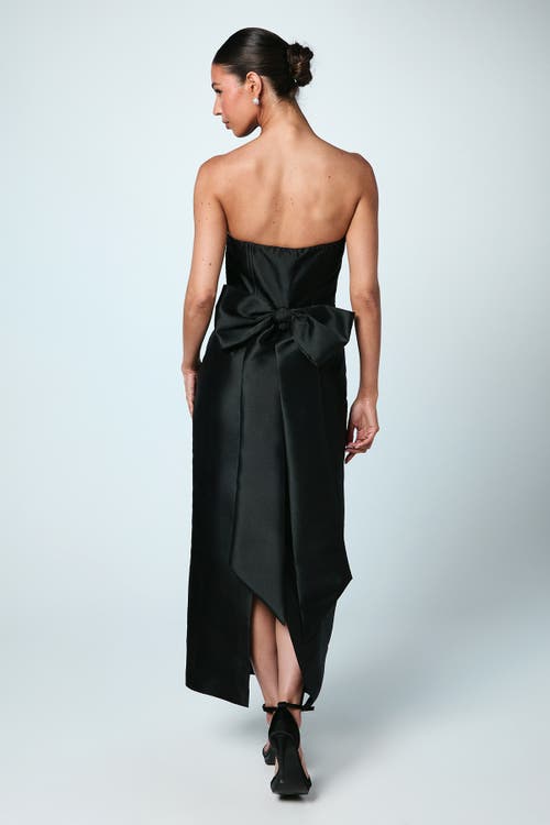 Coast Bandeau Twill Bow Back Bridesmaids Dress In Gray
