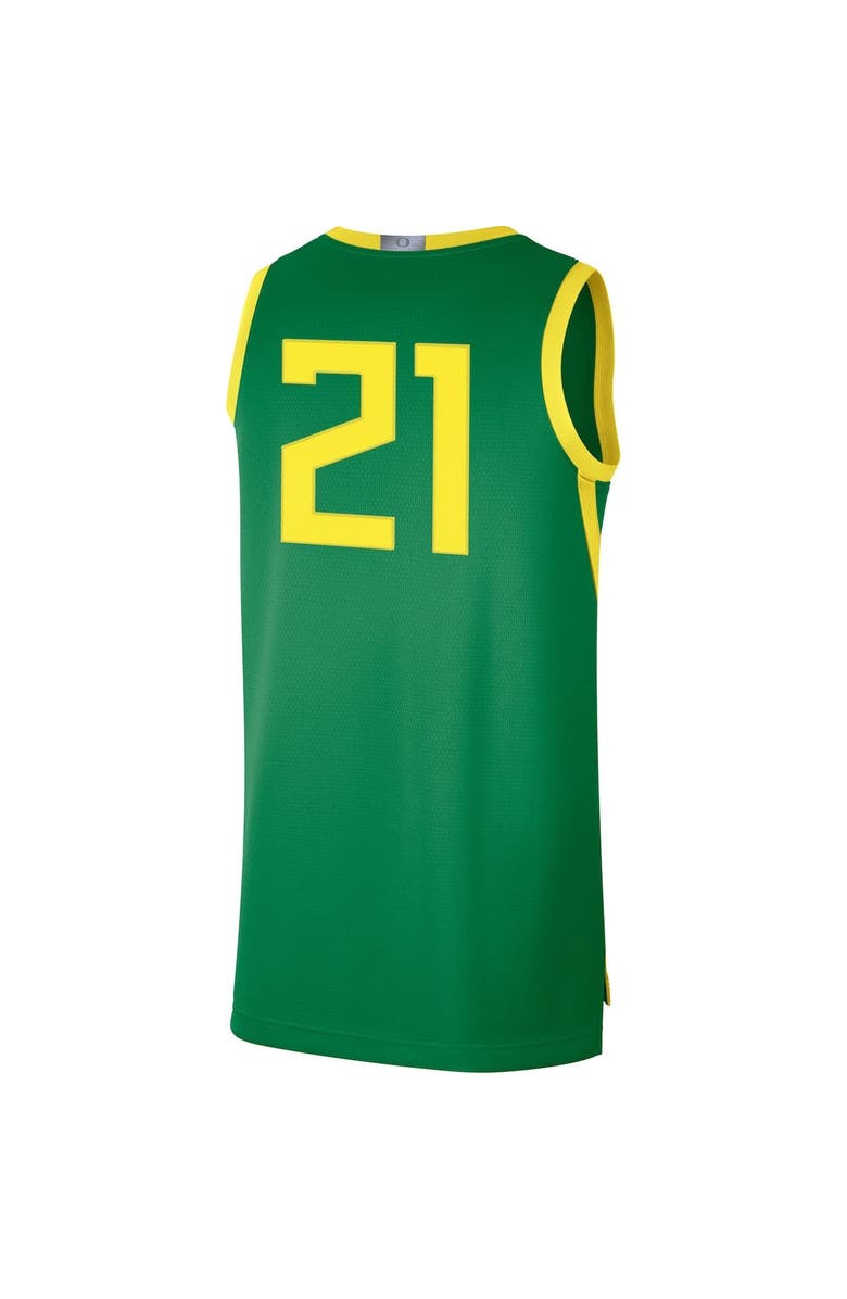Nike Men's Nike #21 Green Oregon Ducks Limited Basketball Jersey, Alternate, color, Apple Green