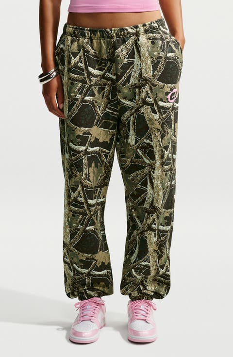 High Waist Camouflage Print Joggers