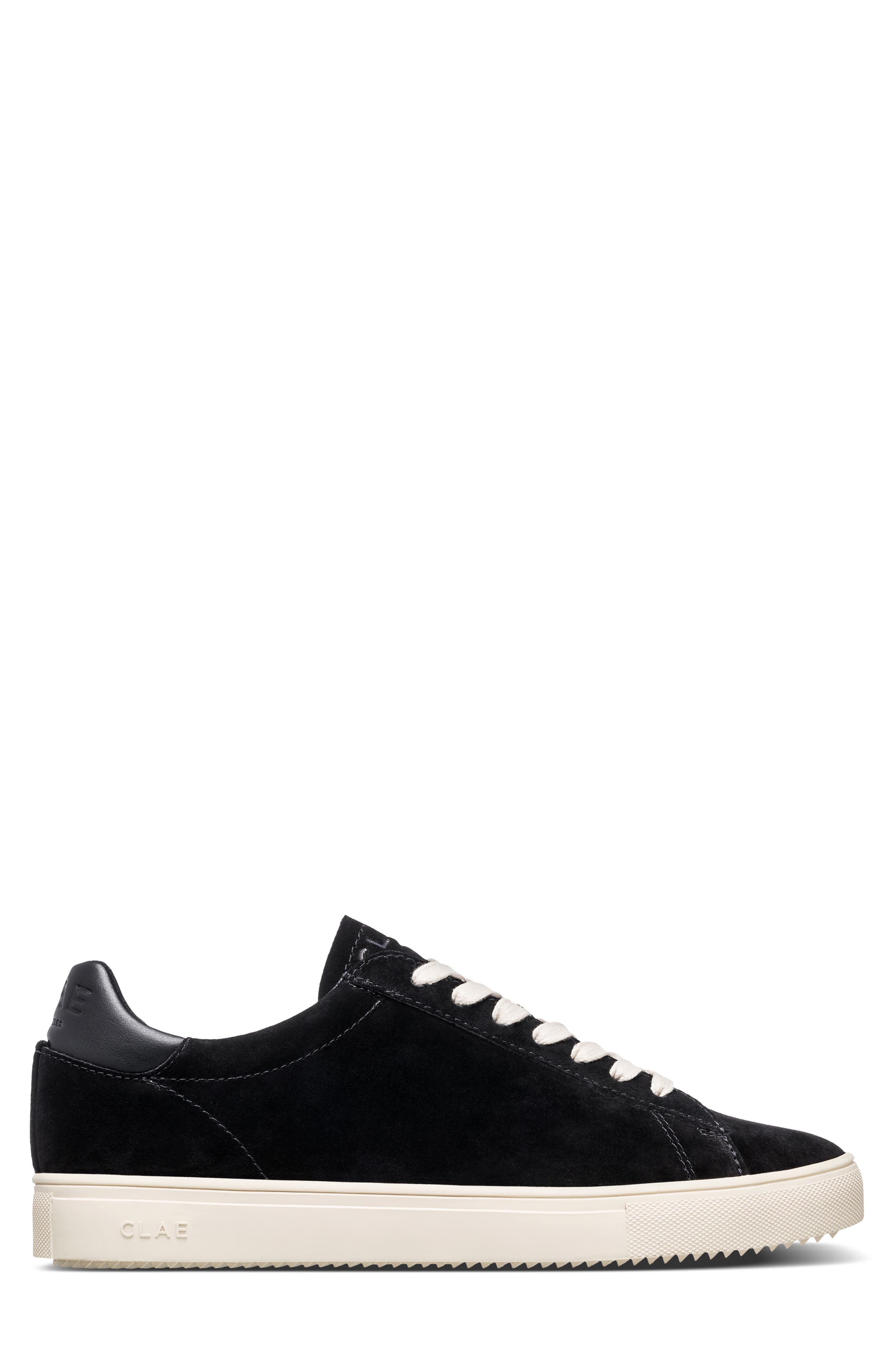 CLAE Bradley Low Top Sneaker, Alternate, color, Black Suede