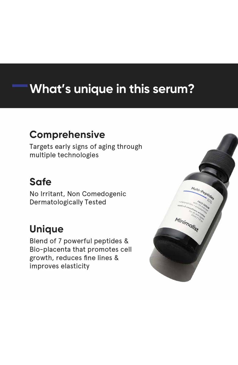 Minimalist Multi-Peptides 10% Face Serum, Alternate, color,
