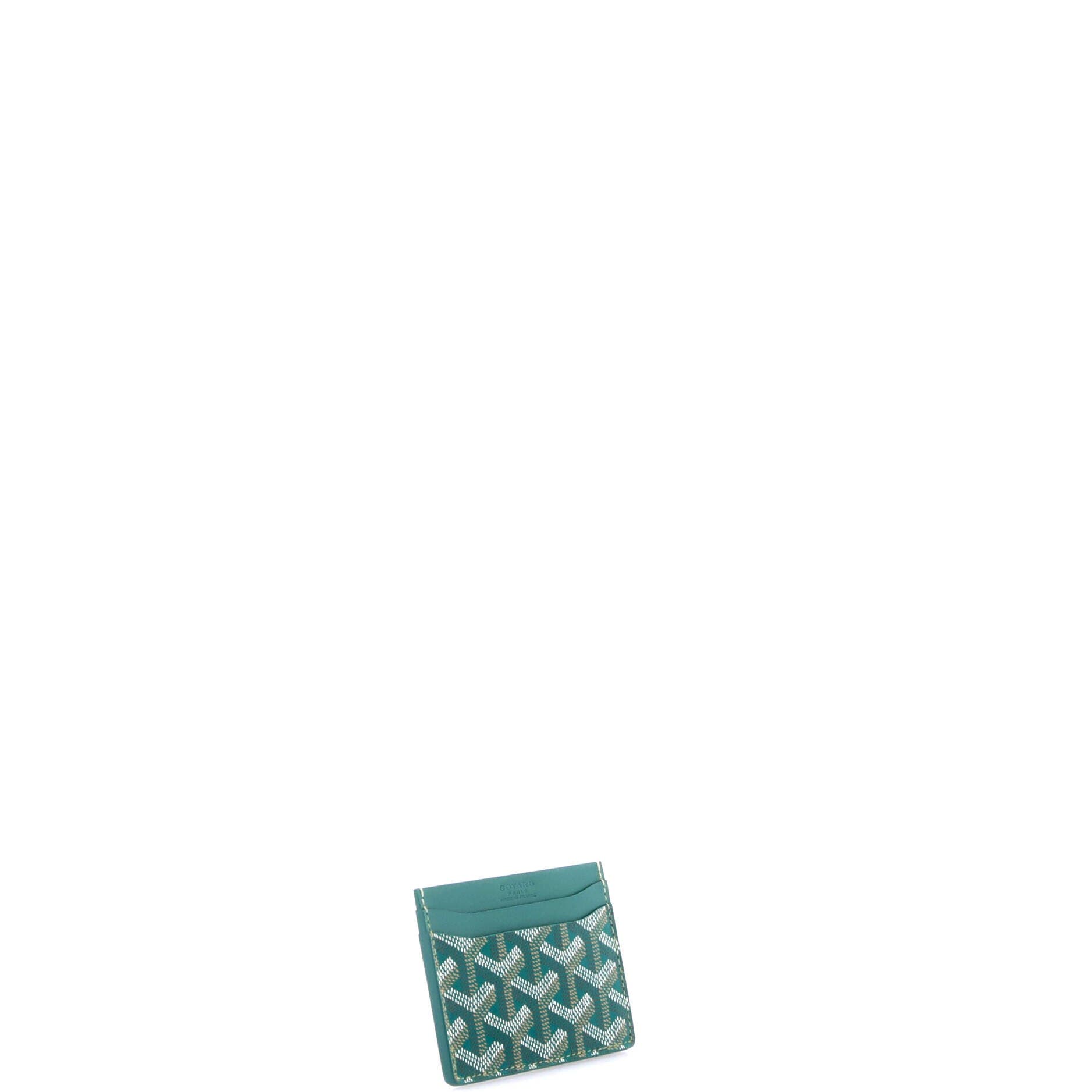 Saint Sulpice Card Holder Coated Canvas, Alternate, color, Green