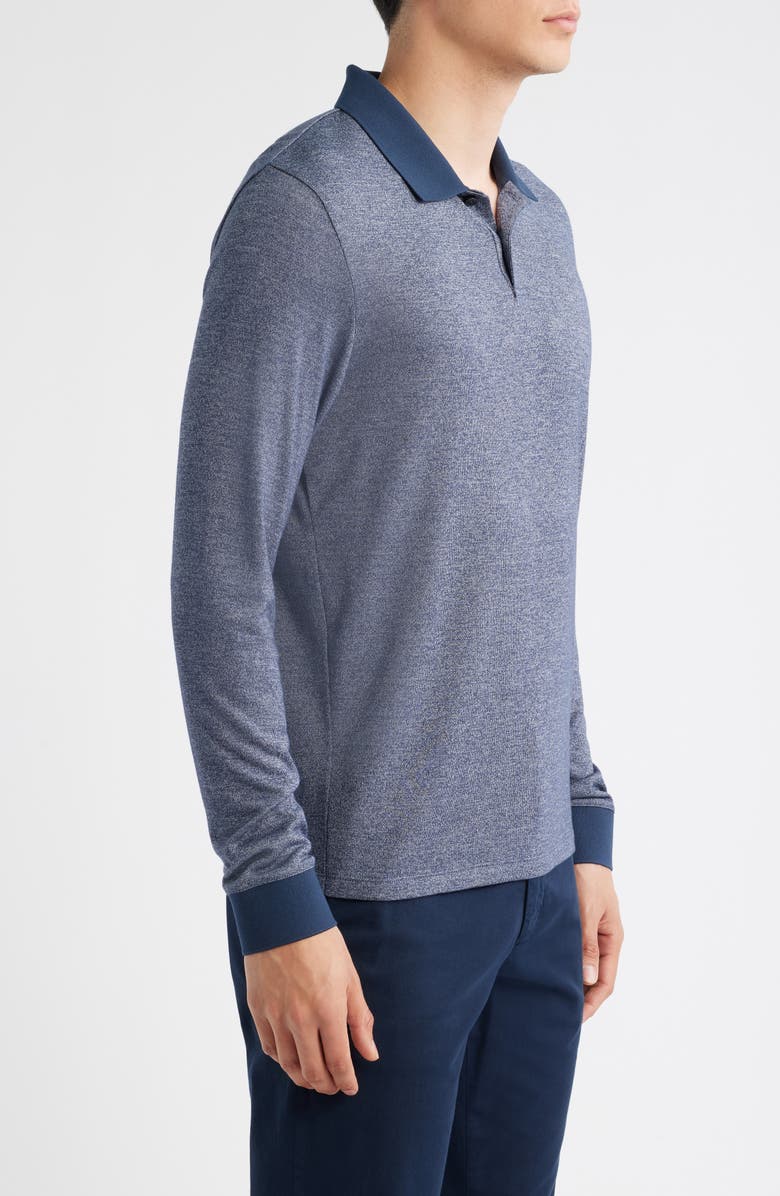 Theory Goris Activate Long Sleeve Polo, Alternate, color, Baltic Melange