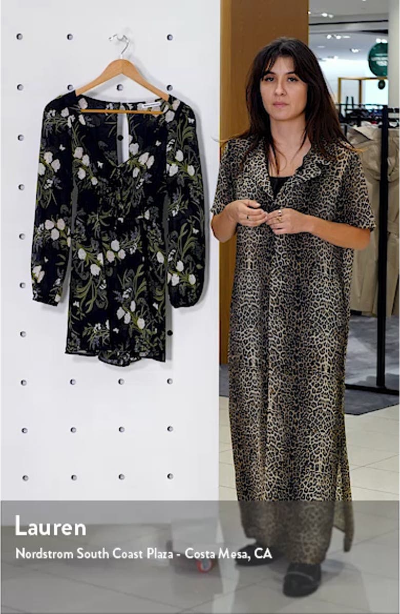 Wilder Floral Long Sleeve Minidress, sales video thumbnail