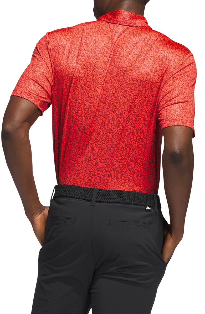 adidas Golf Ultimate365 Floral Print Performance Polo, Alternate, color, 