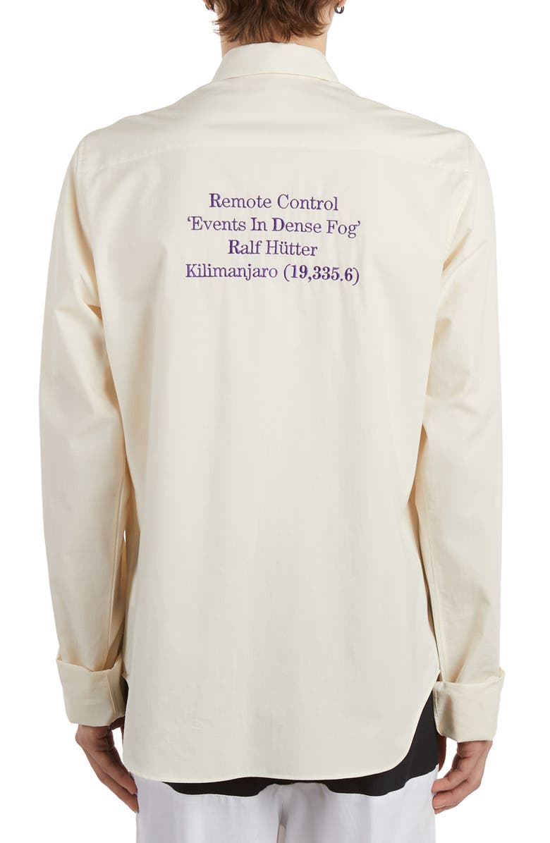 Raf Simons History of the World Slim Fit Cotton Shirt, Alternate, color, 