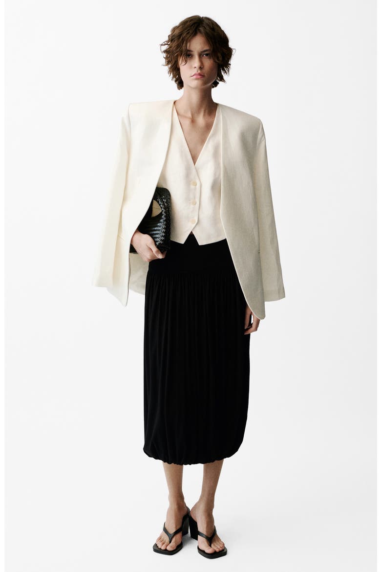 Linen Vest, Alternate, color, OFF WHITE