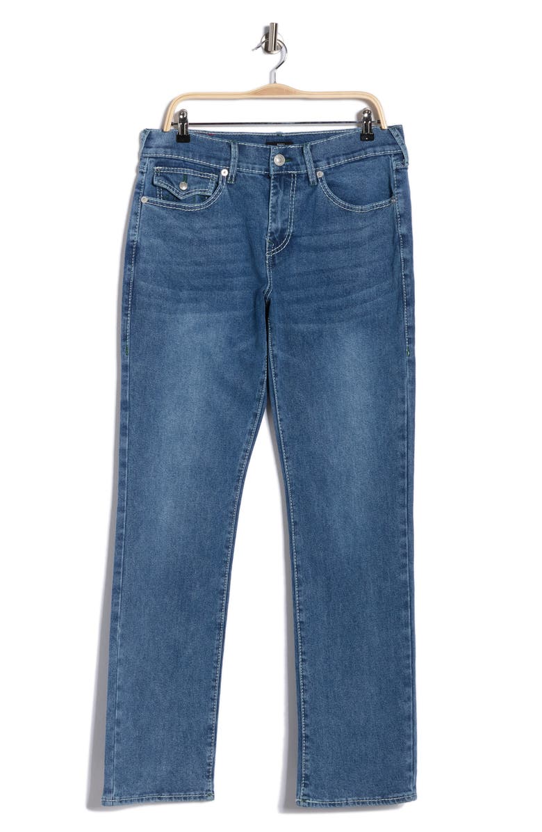 True Religion Ricky Big T Flap Straight Jeans, Main, color, Light Pacific