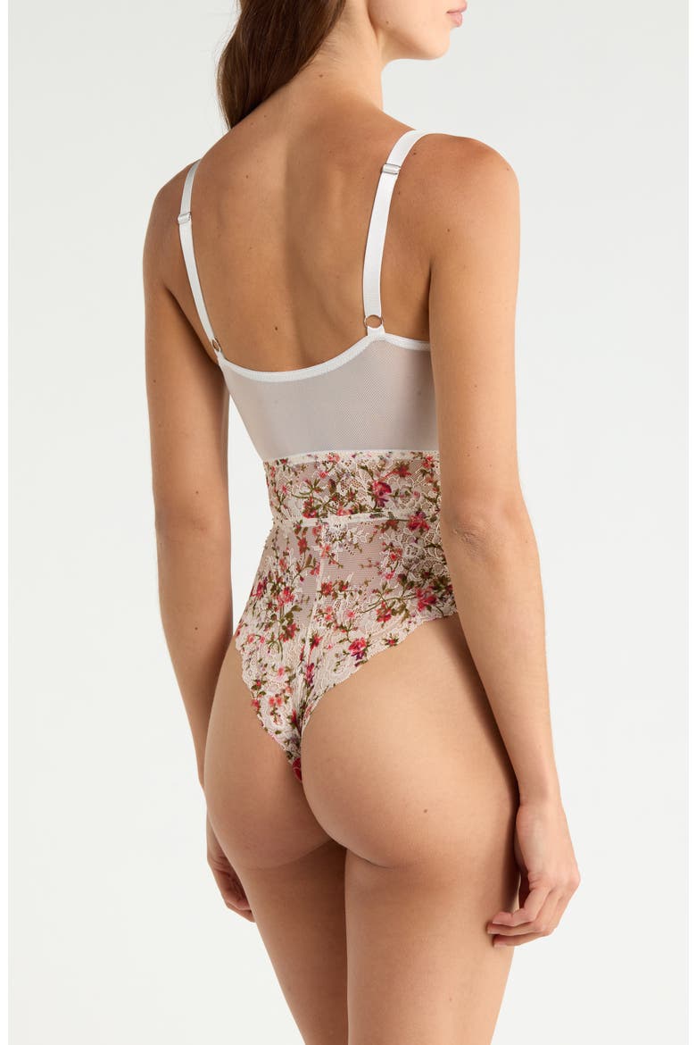 Floral Lace Teddy, Alternate, color, FIELD FLORAL