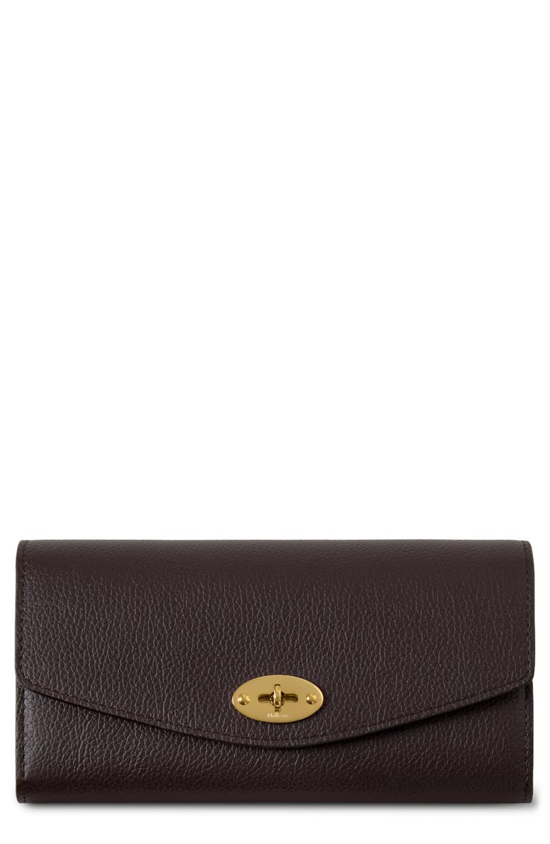 Mulberry Darley Leather Wallet, Main, color, Ebony