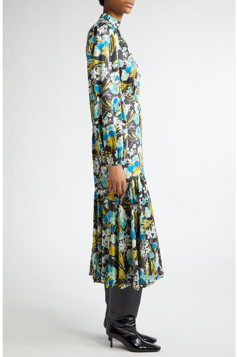 Molly Tossed Floral Long Sleeve Dress, Alternate, color, OBSIDIAN MULTI
