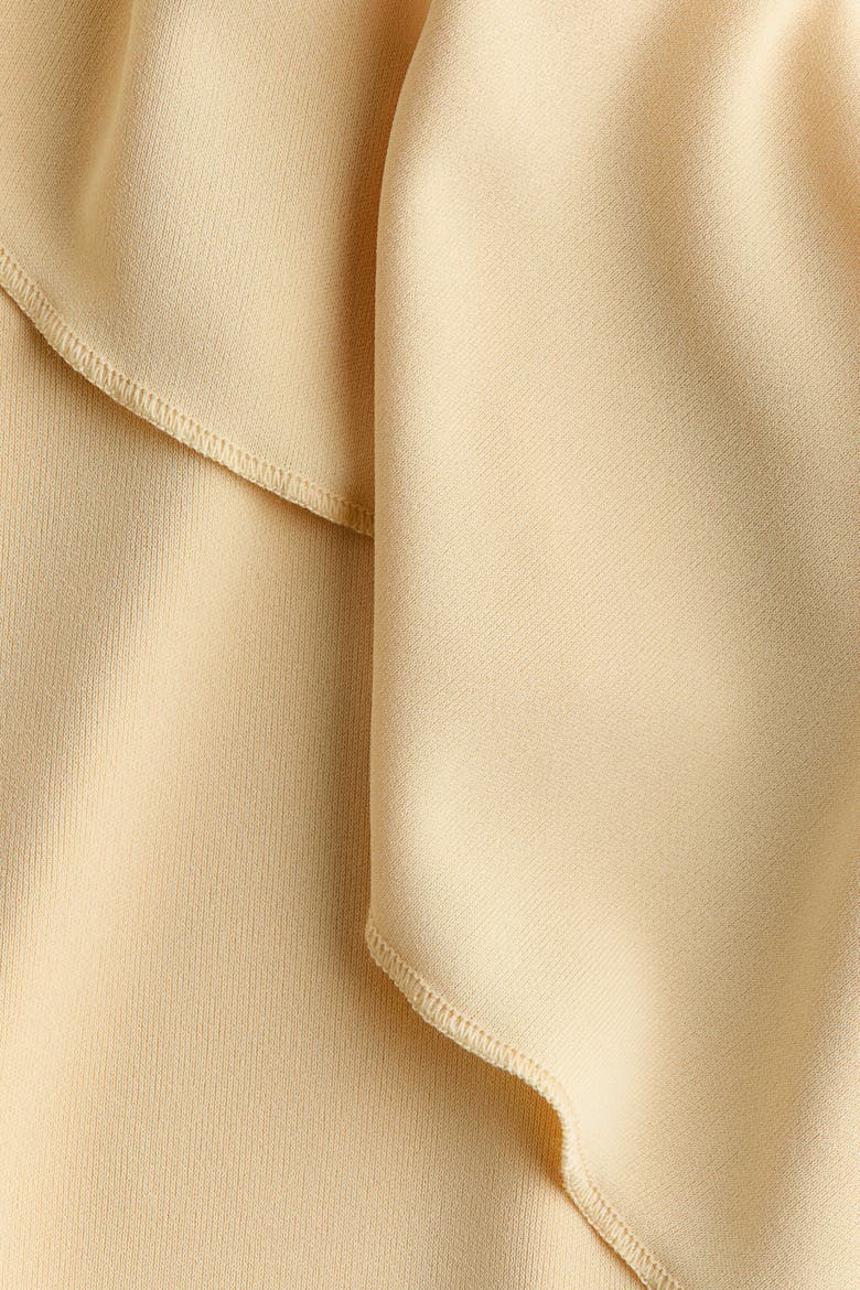 Flounced Jersey Dress, Alternate, color, Light yellow