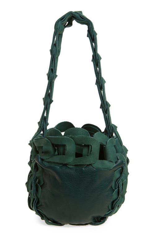 Sc103 Melon Leather Links Handbag In Botanic