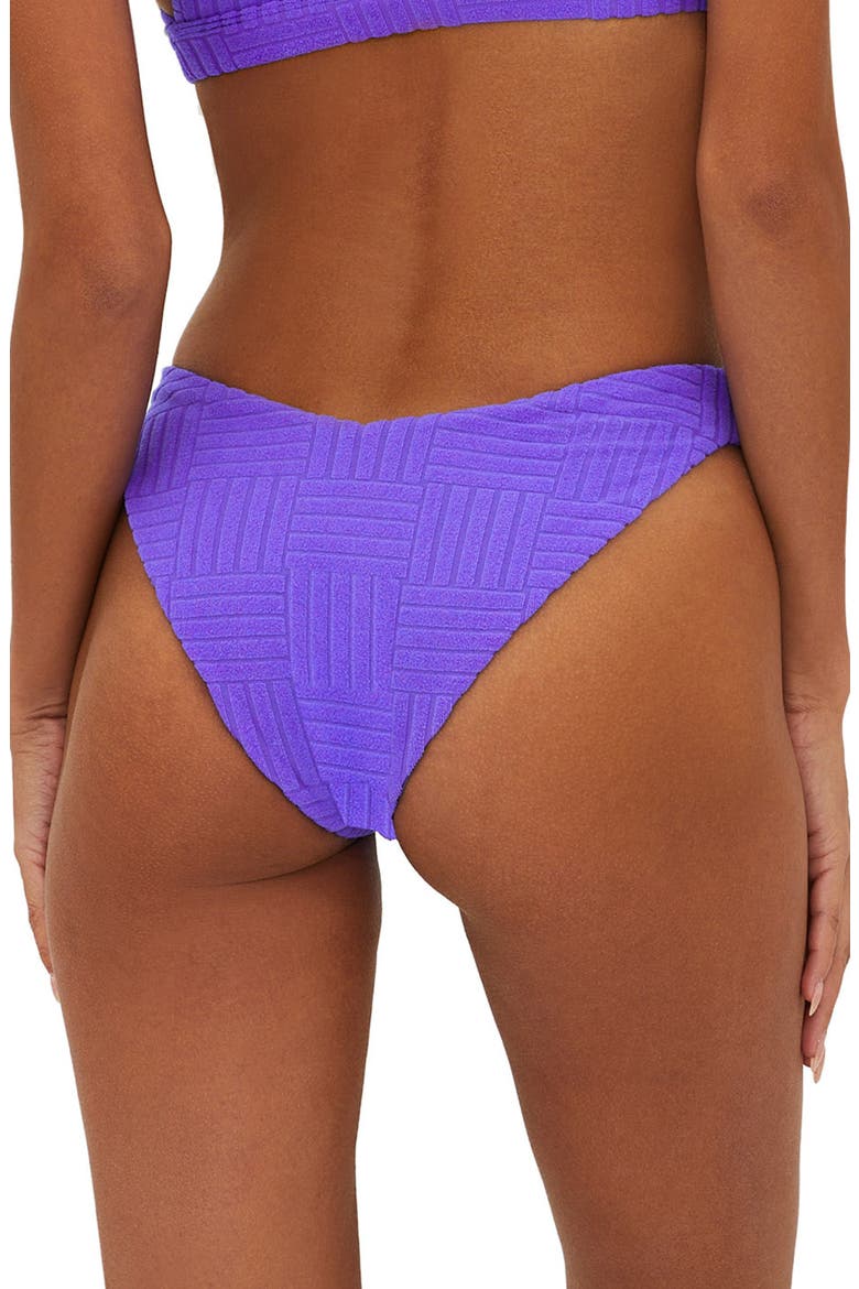Vanessa High Cut Bikini Bottoms, Alternate, color, ULTRA VIOLET