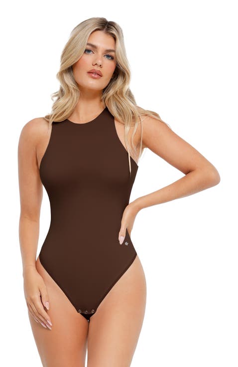 Shapewear Cloudsense Sleeveless Cutaway Round Neck Bodysuit