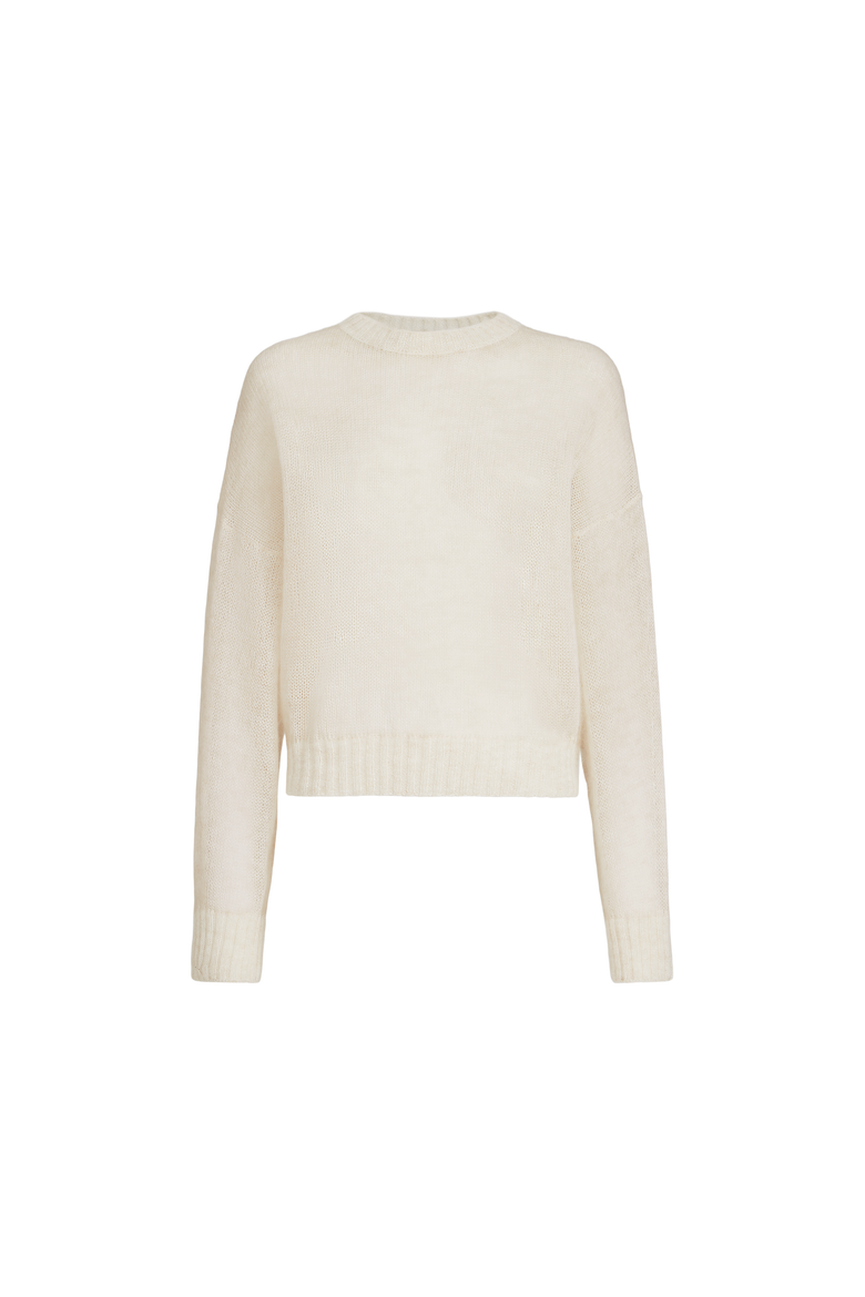 Mohair and wool sweater, Alternate, color, Ivory