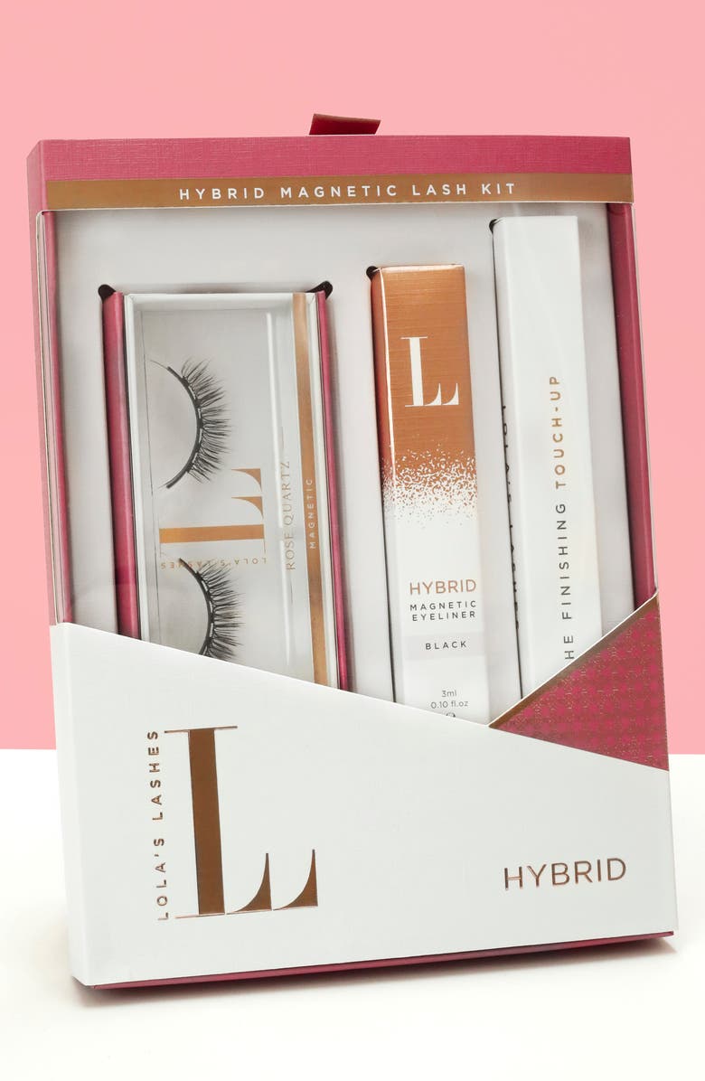 Lola's Lashes Rose Quartz Hybrid Magnetic Lash Set, Alternate, color, 