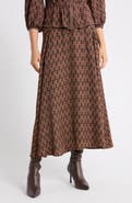 MAX STUDIO Satin Midi Skirt