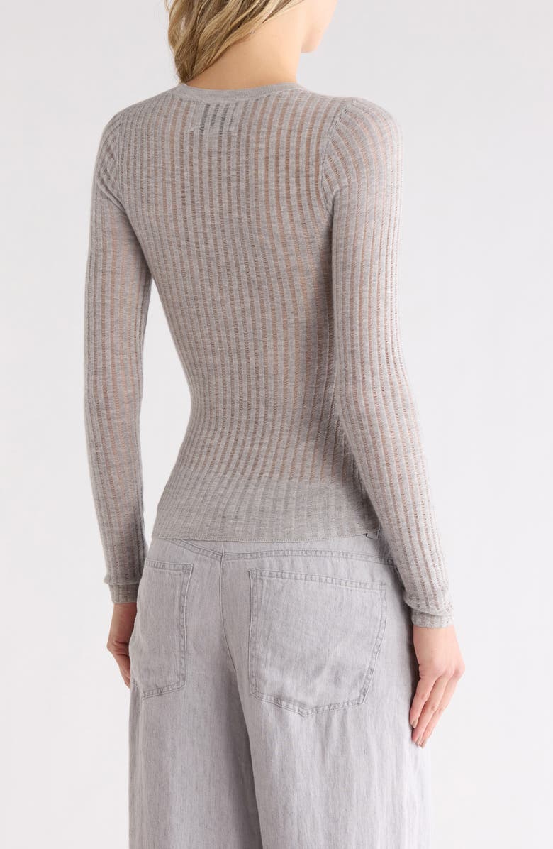 TWP Pointelle Knit Sweater, Alternate, color, Flat Gray