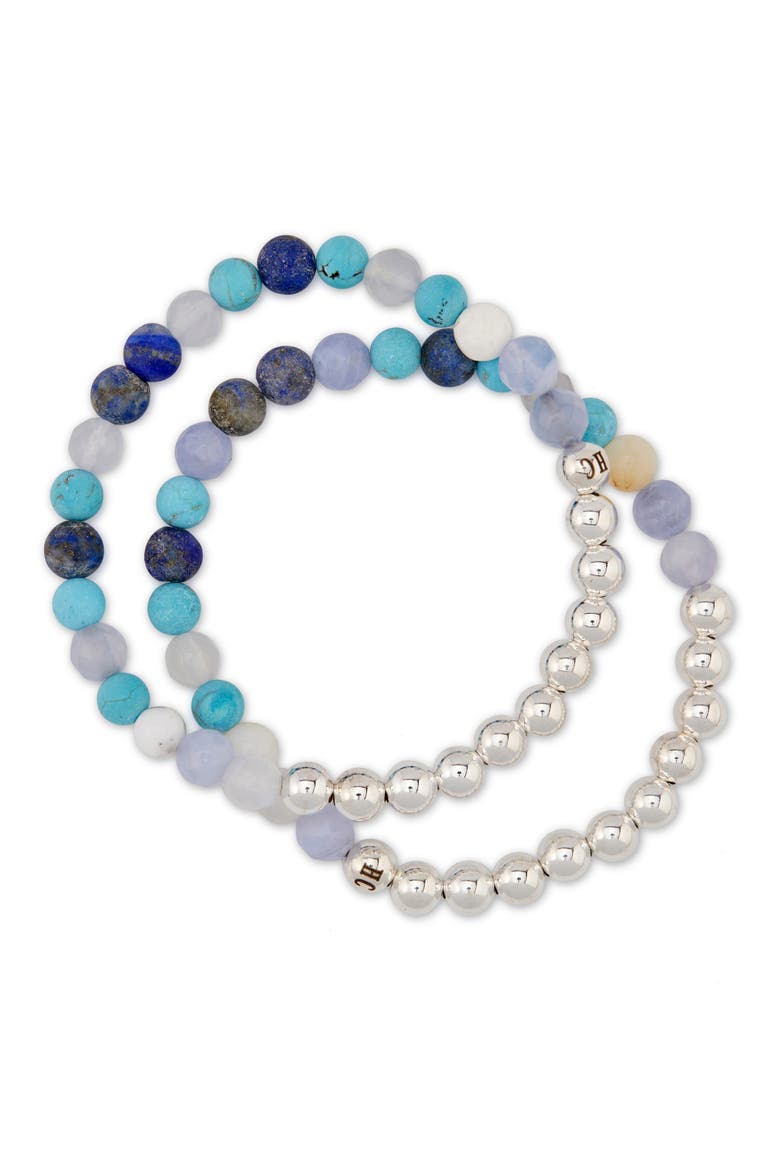 N16 Protection & Inner Strength Set of 2 Healer's Bracelets, Alternate, color, SILVER