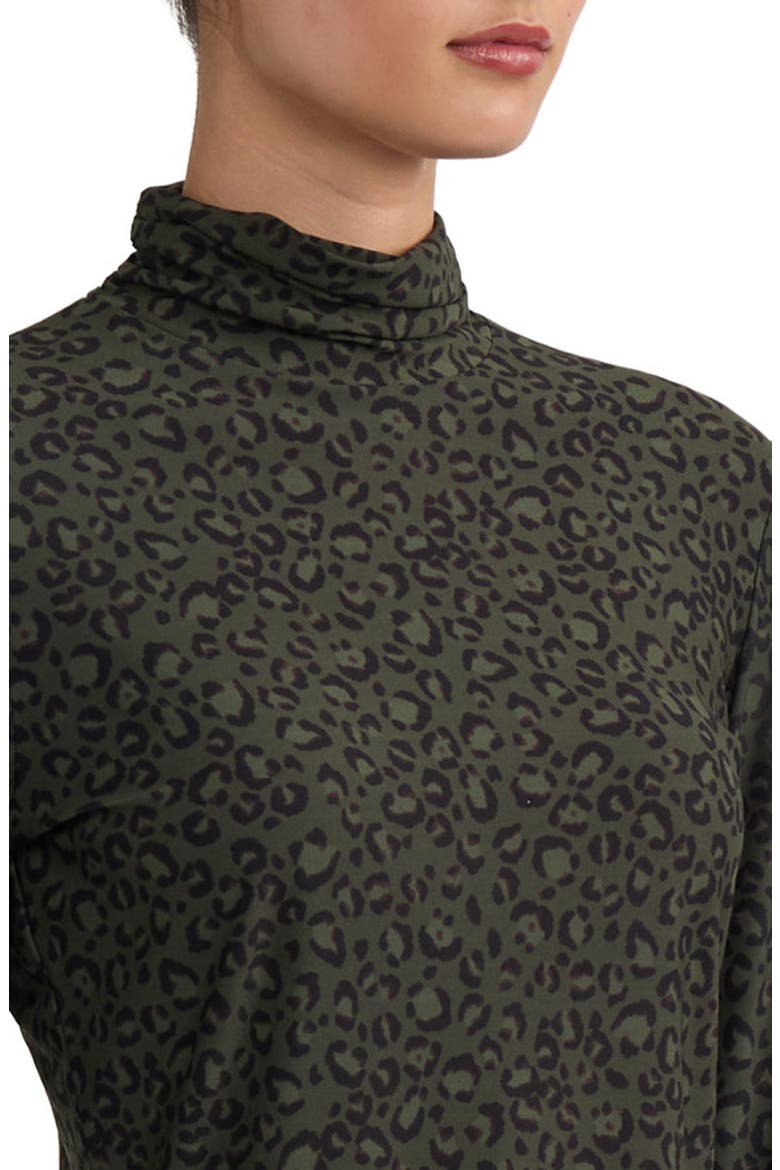 Shirred Neck Long Sleeve Top, Alternate, color, JASPER GREEN MULTI