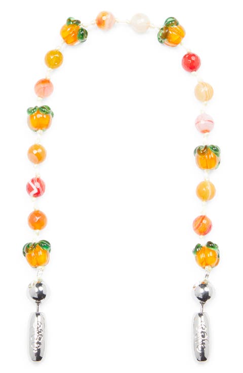 Persimmon Beaded Wrist Strap